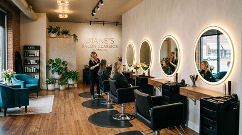 Illustration of Diane's Salon Classics, beauty salon in Austin, MN
